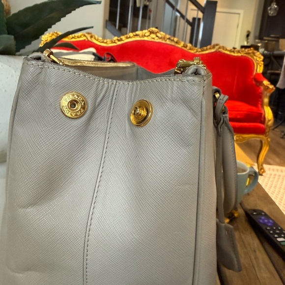 AUTHENTIC Prada Beige Leather Tote Bag ( with proof) - Picture 10 of 12